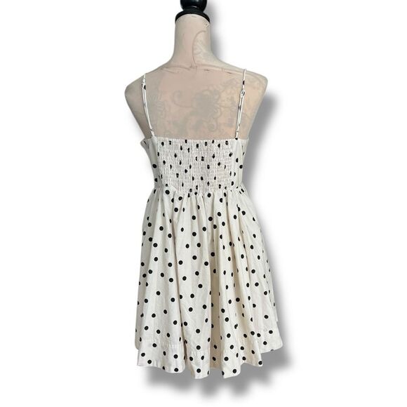 Anthropologie Maeve Polka Dot Spaghetti Strap Babydoll Mini Dress, 1x - Picture 6 of 12